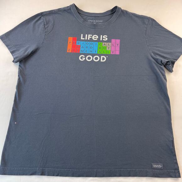 Life Is Elementally Good Short Sleeve Crusher Men's t-shirt XL Life is Good - Picture 1 of 7